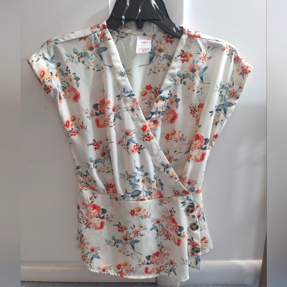 Wrap V-Neck Blouse